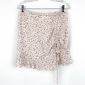 NWT URBAN Romantics Leopard Print Ruched Mini Skirt